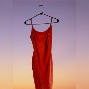 Burnt Orange‎ Fitted Dress